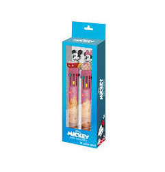 Agrandir l'image Ensemble de 2 Stylos Disney Mickey et Minnie 10 Couleurs