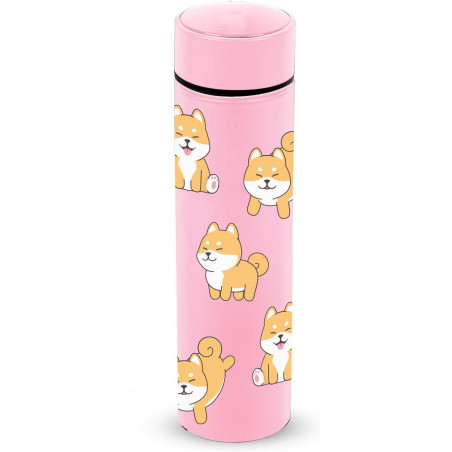 Oh My Pop Shiba-Bouteille Intelligente Block, Rose, 500 ml