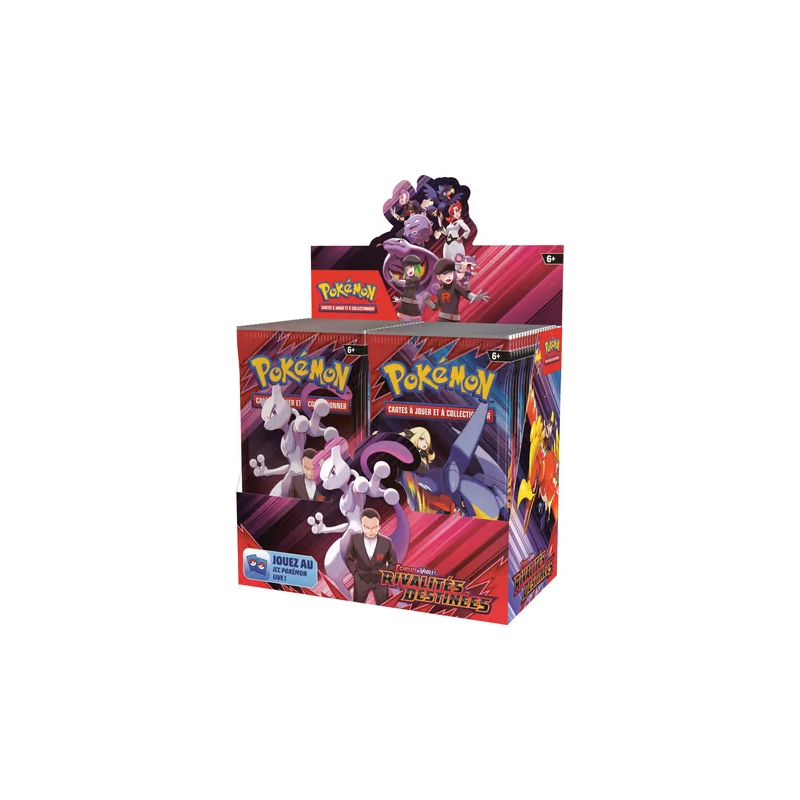 Pokémon EV10 : Écarlate et Violet – Rivalités Destinées - Boite de 36 Boosters Pokémon EV10 : Écarlate et Violet – Rivalités Destinées - Boite de 36 Boosters