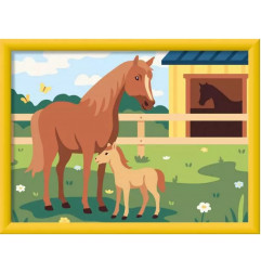 CREART KIDS - 18X24CM - Jument et Poulain