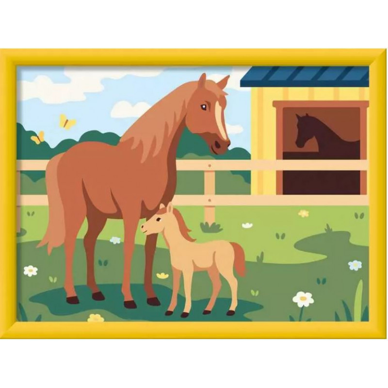 CREART KIDS - 18X24CM - Jument et Poulain
