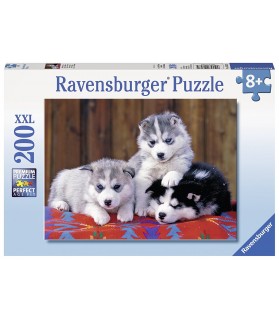 Puzzle - Mignons Huskies - 200 pièces - Ravensburger - 12823