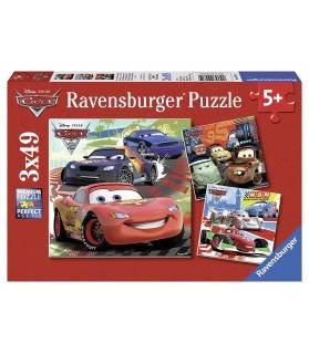 09281 - Puzzle Enfant Classique - Cars 2 - 3 x 49 Pièces