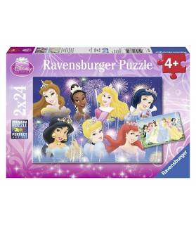 2 Puzzles Princesses Disney 24 Pièces