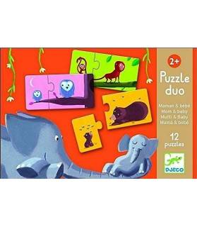 Djeco 79690 - Puzzle Duo - Maman Et Bébé - 2 Pièces