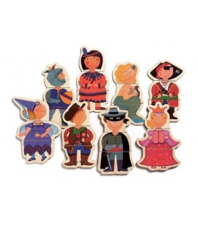 Djeco - 20961 - Magnétiques Enfants Déguisés - 3 Pièces