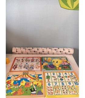 Lot de 4 puzzles Bois