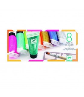 8 tubes de gel pailleté - Djeco