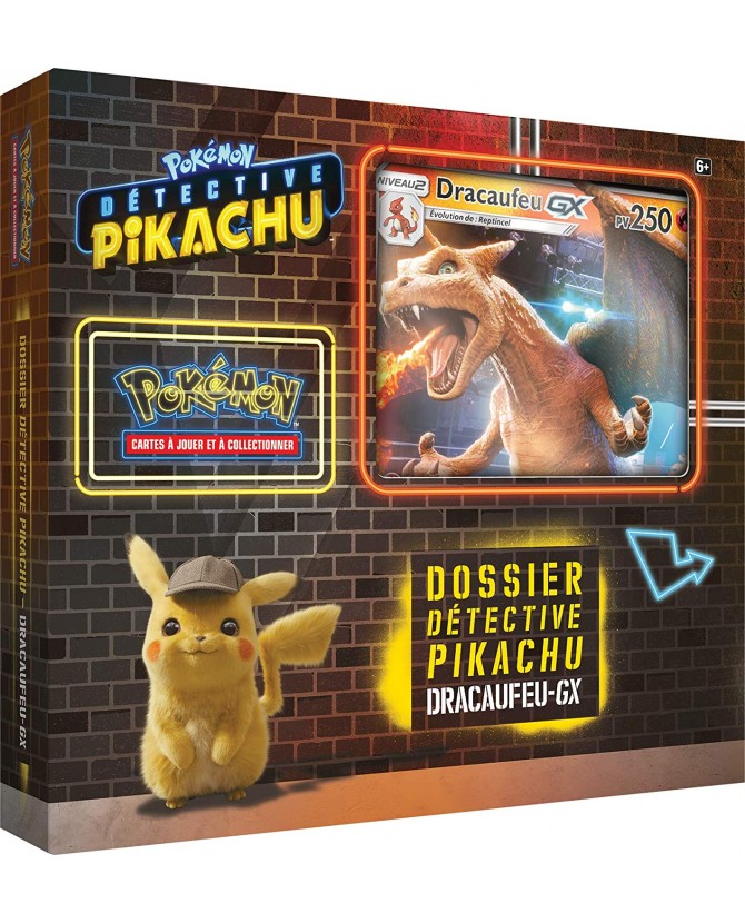 Coffret Dossier Détective Pikachu Dracaufeu GX Français Neuf Pokémon 