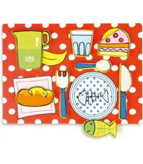 Puzzle 8 pc - Encastrement Plateau repas - VILLAC