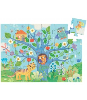 Coucou Hibou -  Djeco - Puzzle Silhouette 24 pièces