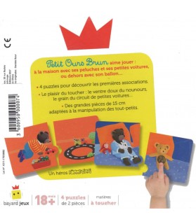 Petit Ours Brun - Mon Premier Puzzle à Toucher : Les Jouets - Bayard Jeux