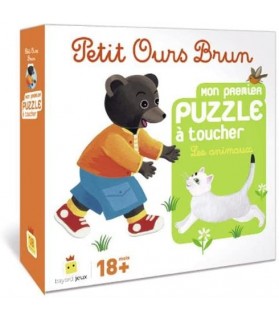 Mon Premier Puzzle a Toucher Les Animaux - Jeu Petit Ours Brun