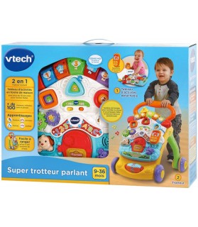 Super Trotteur Parlant 2 en 1 Orange –  VTech - Trotteur interactif pour apprendre à marcher