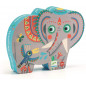 Elephant D Asie - Djeco- Puzzle Silhouette