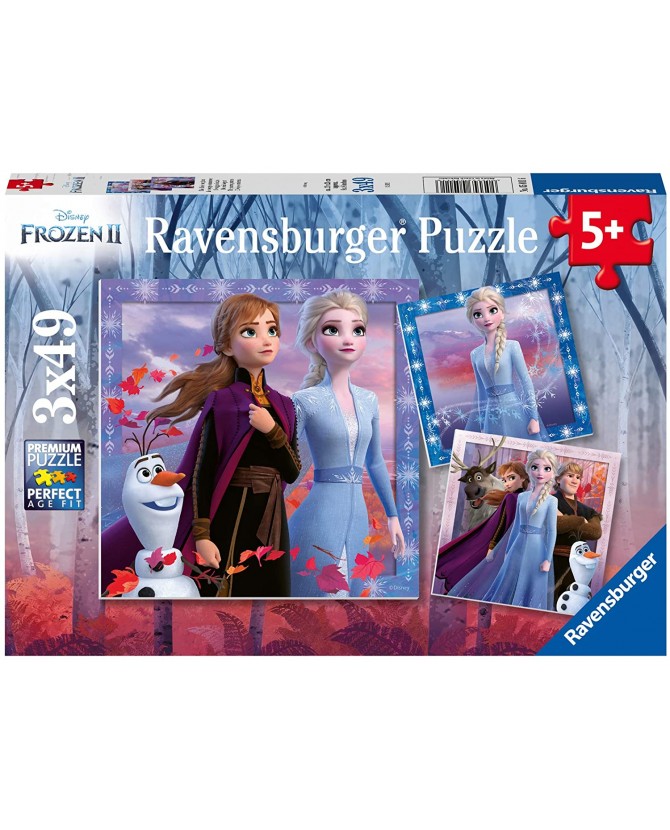 Puzzles 3x49 pièces La Reine des Neiges 2 Enfant - Ravensburger 05011