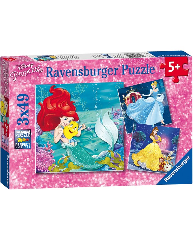 3x Puzzle Aventure des Princesses 49pc - Ravensburger - 09350