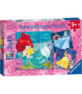 3x Puzzle Aventure des Princesses 49pc - Ravensburger - 09350