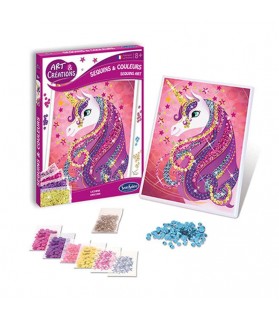 Sequins et couleurs licorne