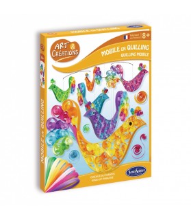 mobile en quilling oiseaux