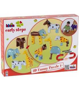 Boîte de 4 animaux magnétiques Funny Puzzle - Klein - 0077 - Puzzle 3D
