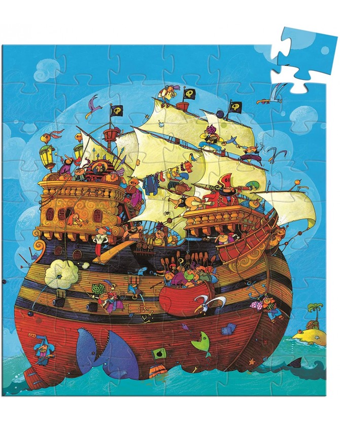 Puzzle silhouette 54 pièces - Le bateau de Barberousse