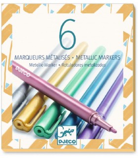 6 marqueurs métalliques - Djeco