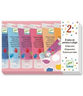 6 tubes de peinture doigts Sweet - DJECO