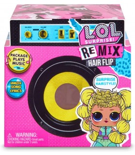 L.O.L. Surprise, Remix Hair Flip - 15 Surprises Dont 1 Poupée 8 cm, 1 Tiny Disque à écouter sur Le Speaker