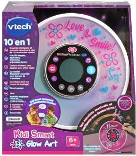 Kidi Smart Glow Art, Enceinte Musicale Intelligente, Personnalisable, Effet Néon - VTech