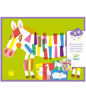 Création avec autocollants animaux grands - DJECO DJ09046