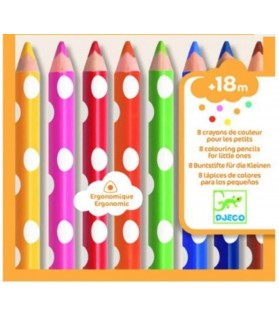 8 crayons de couleur pour les petits