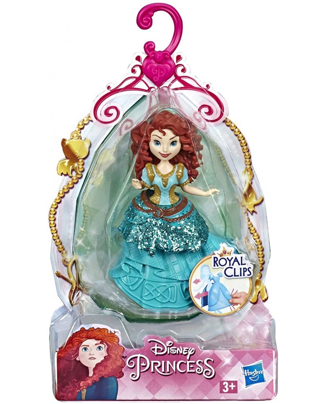 Disney Princesses – Poupee Princesse Disney Mini Poupee Royal Clips Merida  - 8 cm