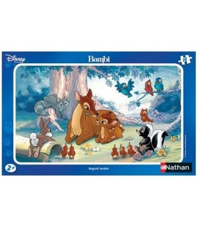 Puzzle Enfant avec Cadre - Bambi - Regard Tendre - 15 Pièces - Ravensburger Nathan - 86025