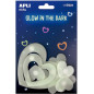 Lot de 9 autocollants luminescents en forme de cœur