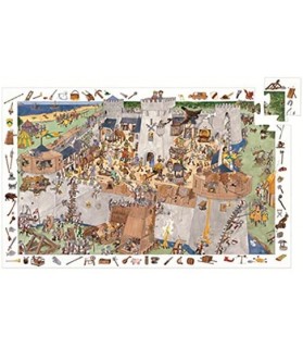 Puzzles observation – Le château fort - 100 Pièces - Djeco - 24602