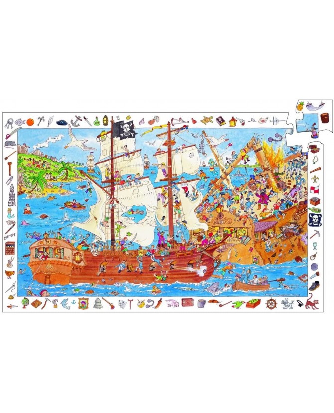 Puzzle Observation 100p Les Pirates - DJECO