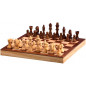 Jeu d'échec en bois 28cm - Cassette d'échecs aspect livre - Piatnik 6906