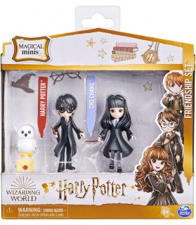 HARRY POTTER - PACK AMITIÉ MAGICAL MINIS HARRY & CHO WIZARDING WORLD - Coffret Amitié 2 Figurines Poupées Articulées Harry