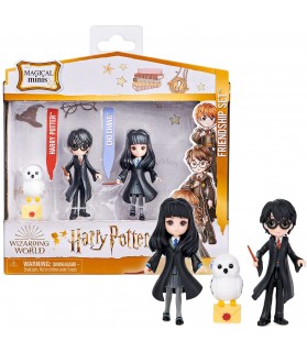 HARRY POTTER - PACK AMITIÉ MAGICAL MINIS HARRY & CHO WIZARDING WORLD - Coffret Amitié 2 Figurines Poupées Articulées Harry