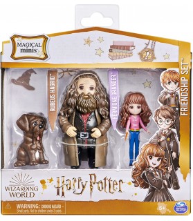 HARRY POTTER - PACK AMITIÉ MAGICAL MINIS HERMIONE & HAGRID WIZARDING WORLD - Coffret Amitié 2 Figurines Poupées Articulées