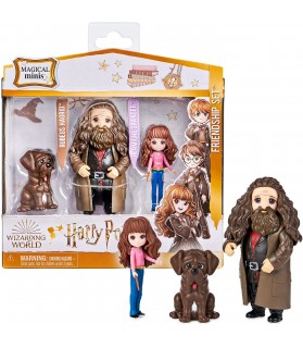 HARRY POTTER - PACK AMITIÉ MAGICAL MINIS HERMIONE & HAGRID WIZARDING WORLD - Coffret Amitié 2 Figurines Poupées Articulées
