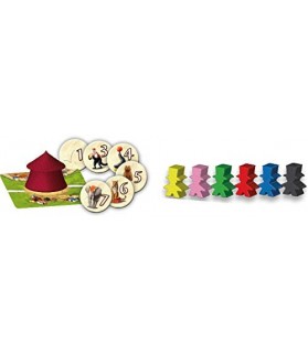 Carcassonne - Extension : Tous en Piste - Asmodee - Jeu de société - Jeu de tuiles