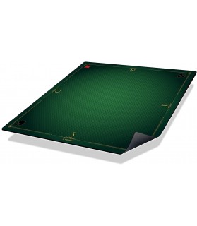 Tapis de Cartes Prestige Vert 60 x 60 cm - Format belote, Tarot