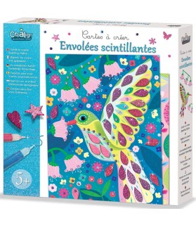 Envolées scintillantes - Cartes à Créer - Rose -  Créa Lign'