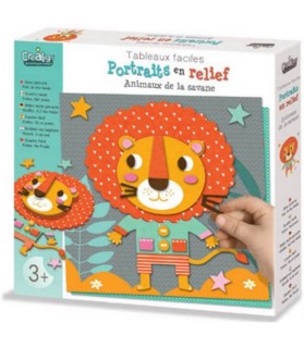 Animaux de la Savane Portraits en Relief - Crea lign'