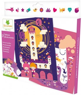 Décalcomanie Contes -  SYCOMORE-CRE4093 Kit Loisirs Créatifs Enfants