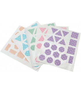 100 Maxi Gommettes autocollantes - Texture Velours - Dès 12 mois -  Kit Loisirs Créatifs Enfants