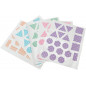 100 Maxi Gommettes autocollantes - Texture Velours - Dès 12 mois -  Kit Loisirs Créatifs Enfants