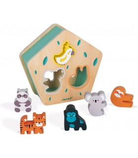 Boîte à Formes des Animaux en Bois - Jeu d'Encastrement -  Janod